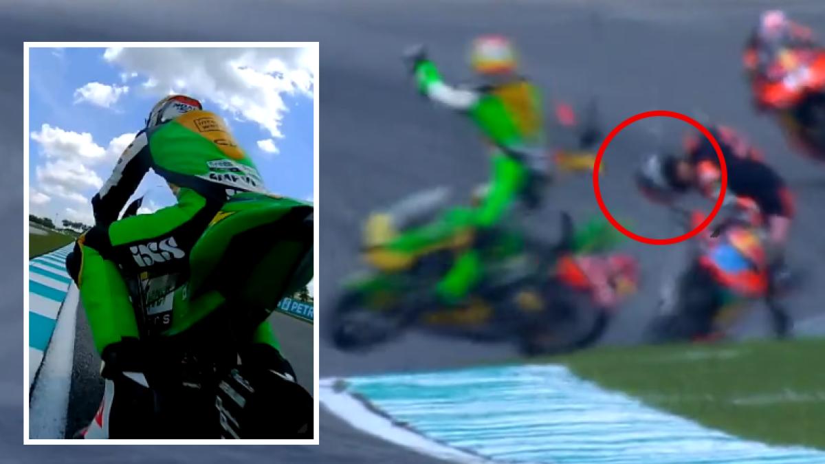 Moto3, dettwiler lavora dopo la caduta con Rueda a Sepang: