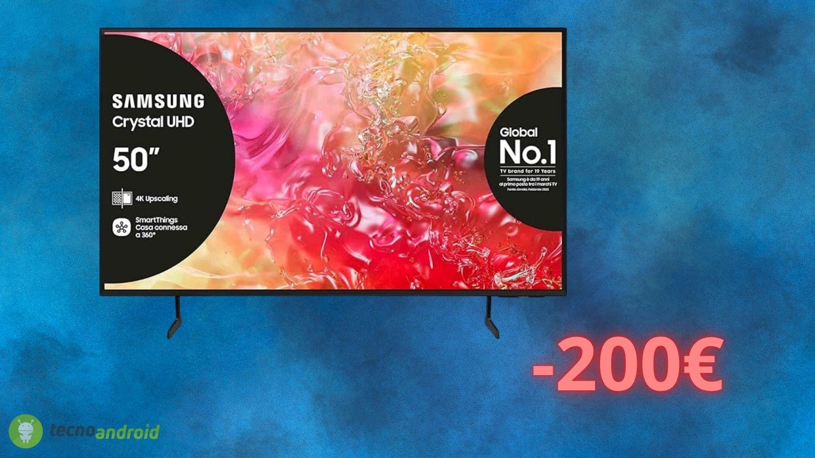 Amazon riduce un sacco di Samsung Smart TV: il prezzo è solo 300 euro oggi -